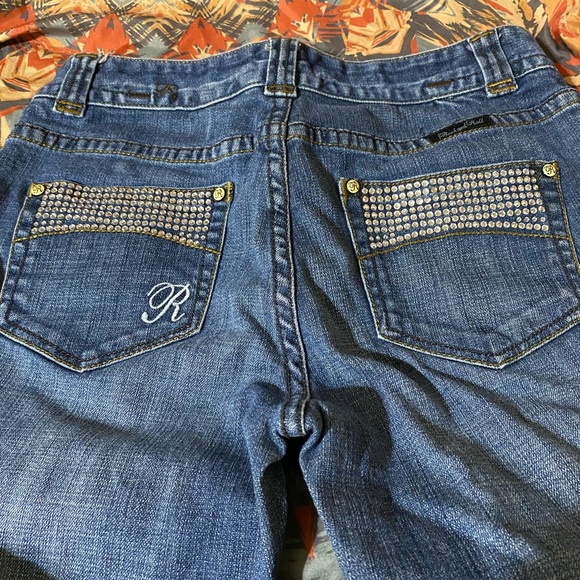 Rock & Roll Cowgirl Denim - JEANS Rock & Roll Cowgirl Denim Jeans with Pink Stitching . 
size 28x34
